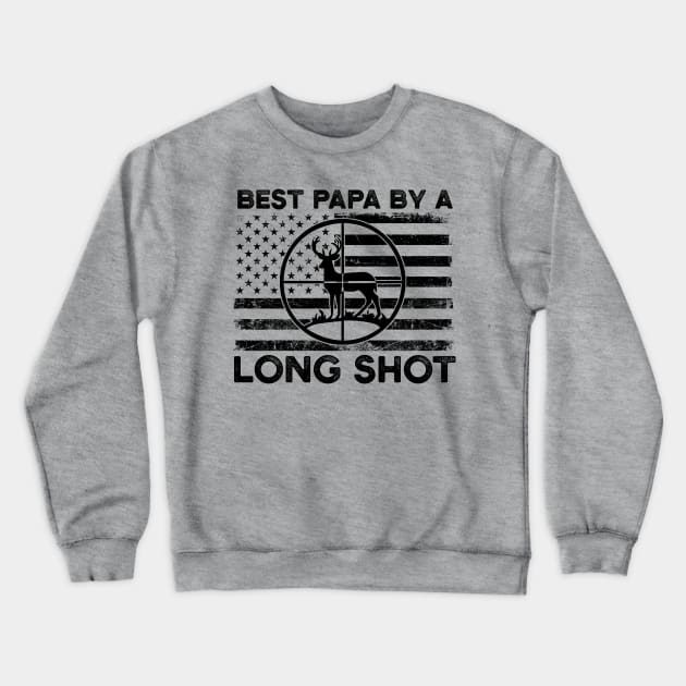 Best Papa By A Long Shot Crewneck Sweatshirt by mittievance